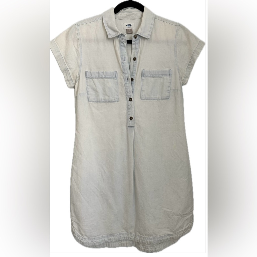 White jean summer dress
